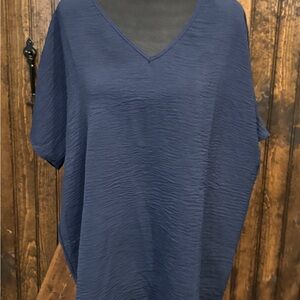 Elegant Navy Blue Women's Top